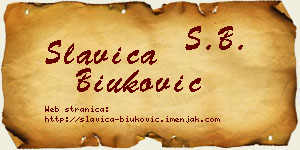 Slavica Biuković vizit kartica
